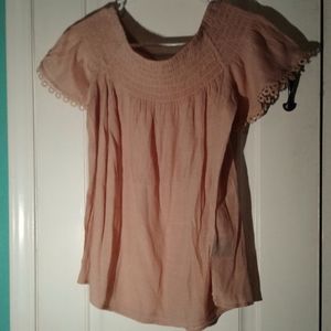 Peachy Pink Dress Shirt/Blouse